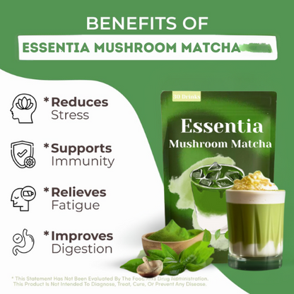 Essentia Mushroom Matcha Powder